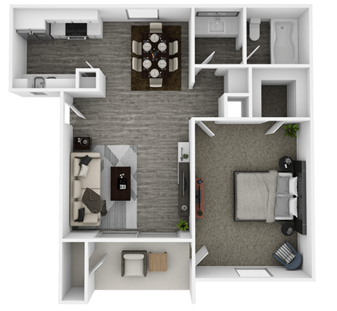 One Bedroom Large Floor Plan at Spring Meadow Apartments, Arizona